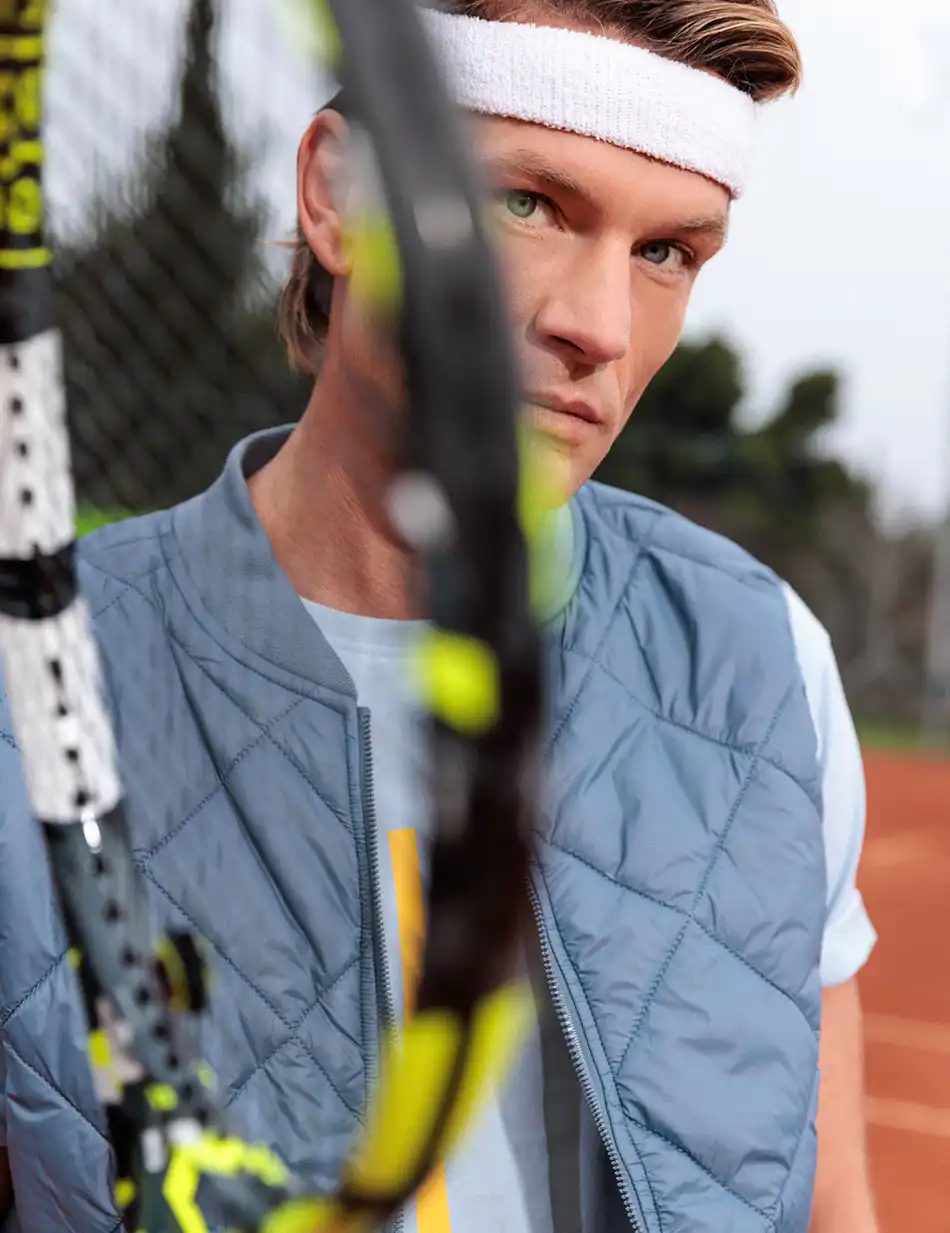 Biston fashion ανδρικό αμάνικο με γιακά 49-202-004 INDIGO