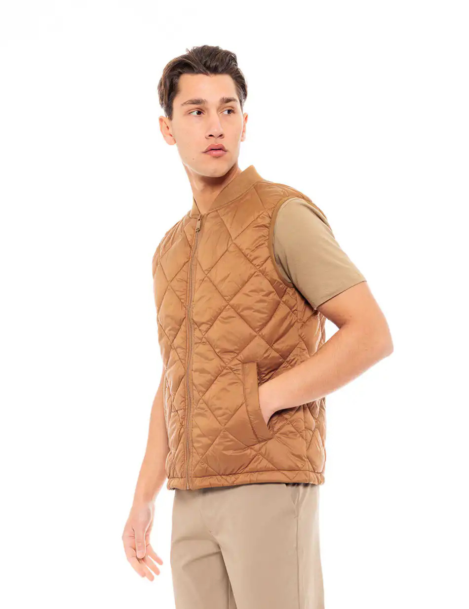 Biston fashion ανδρικό αμάνικο με γιακά 49-202-004 CAMEL