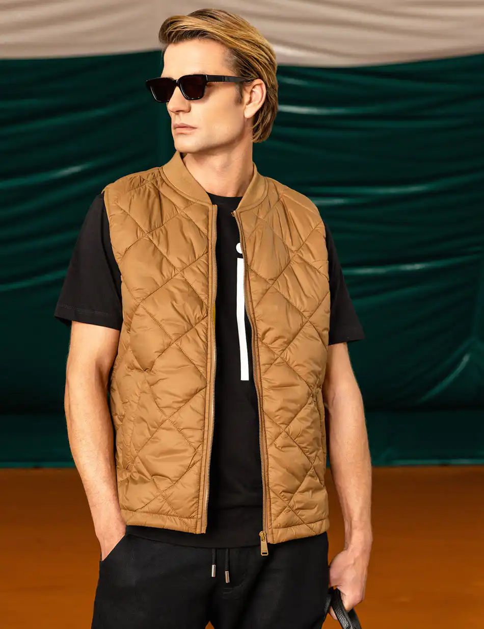 Biston fashion ανδρικό αμάνικο με γιακά 49-202-004 CAMEL