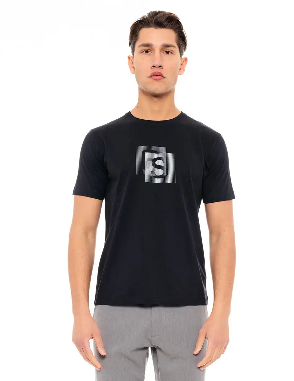 Biston fashion ανδρικό t-shirt 49-206-012 BLACK