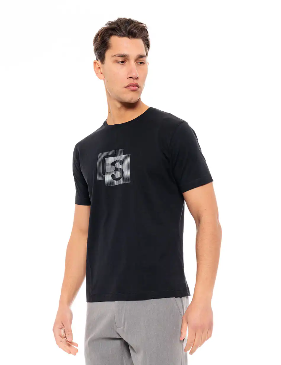 Biston fashion ανδρικό t-shirt 49-206-012 BLACK
