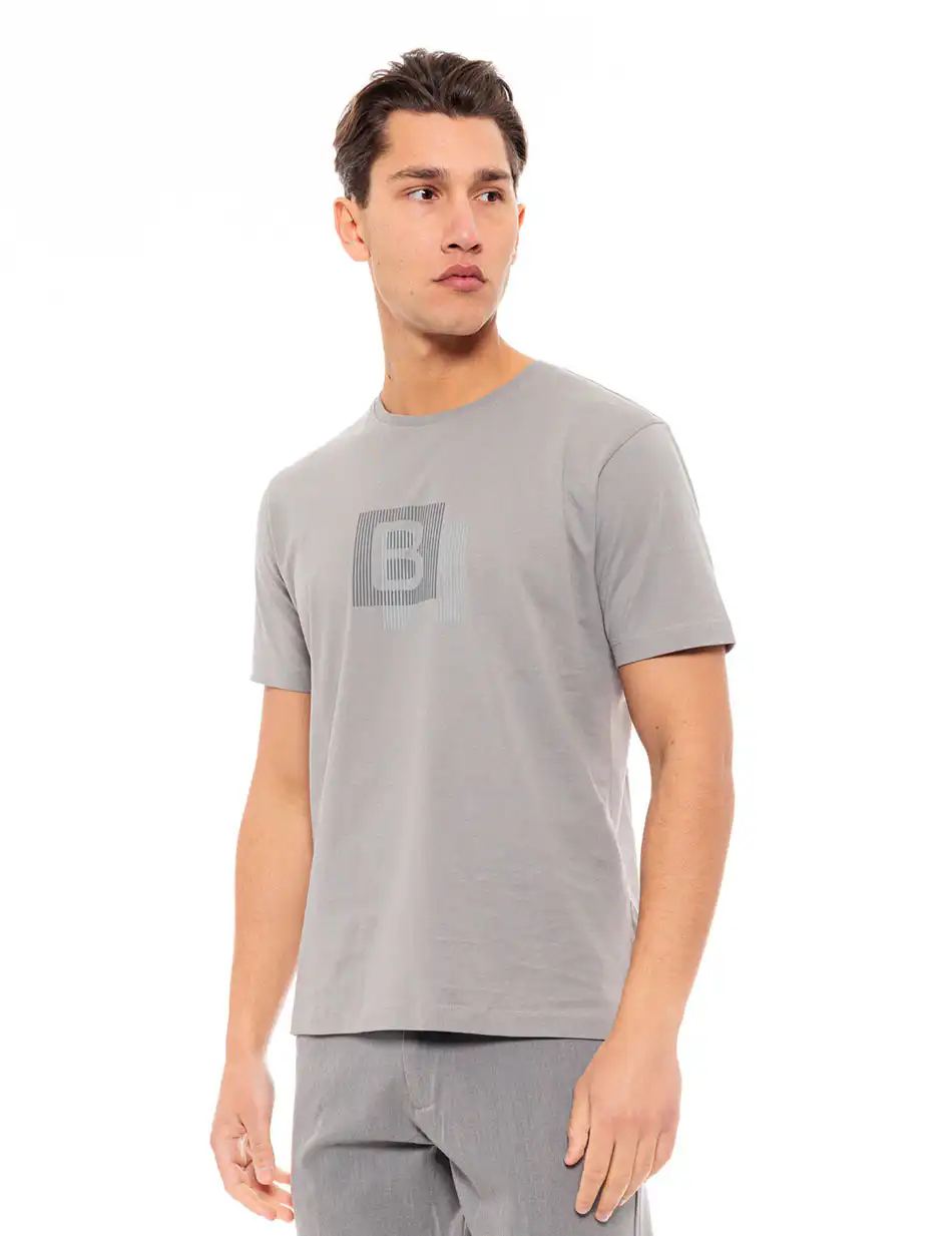 Biston fashion ανδρικό t-shirt 49-206-012 LT GREY