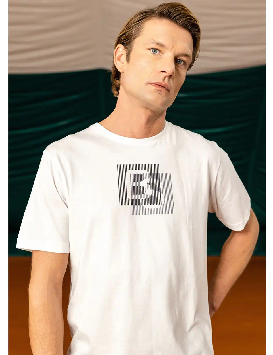 Biston fashion ανδρικό t-shirt 49-206-012 WHITE