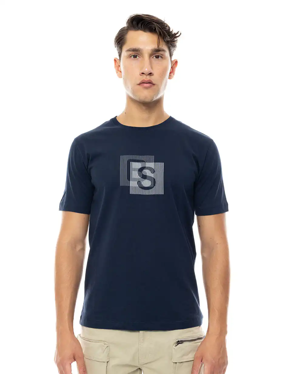 Biston fashion ανδρικό t-shirt 49-206-012 NAVY
