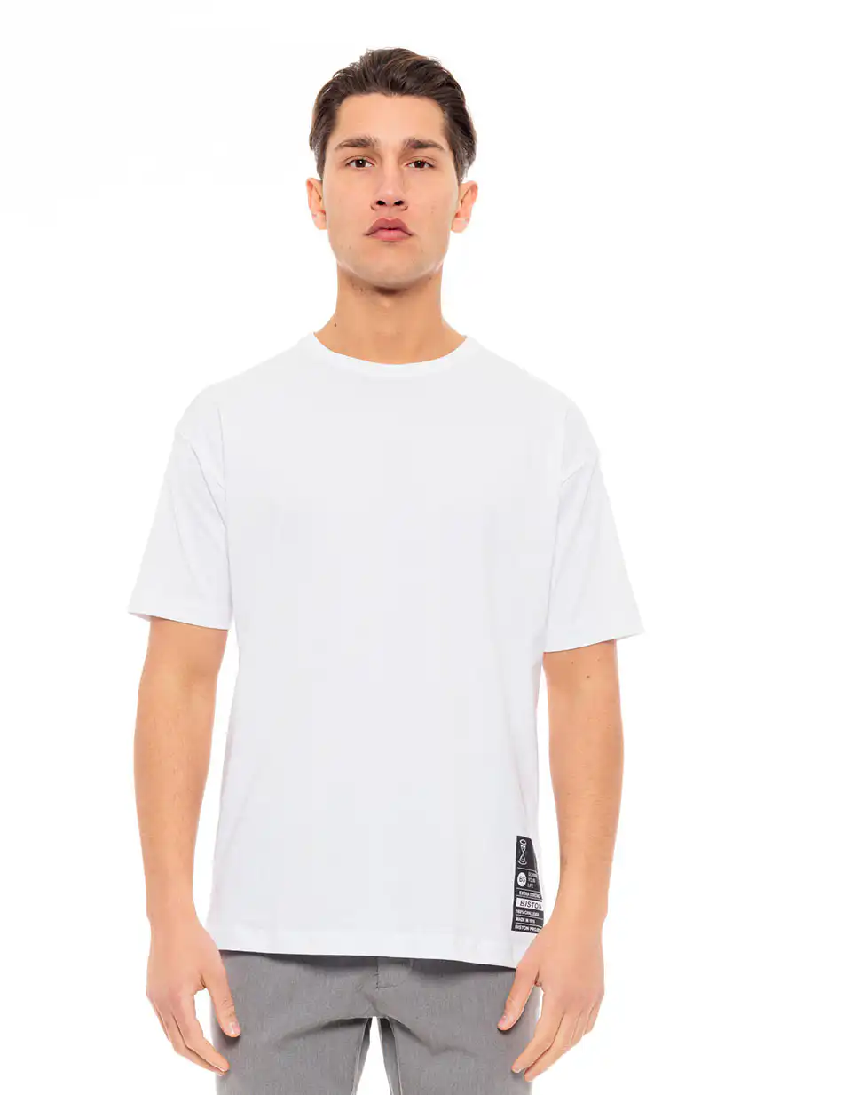 Biston fashion ανδρικό t-shirt 49-206-018 WHITE