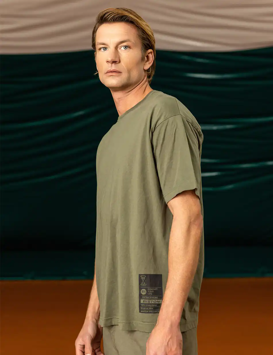 Biston fashion ανδρικό t-shirt 49-206-018 KHAKI