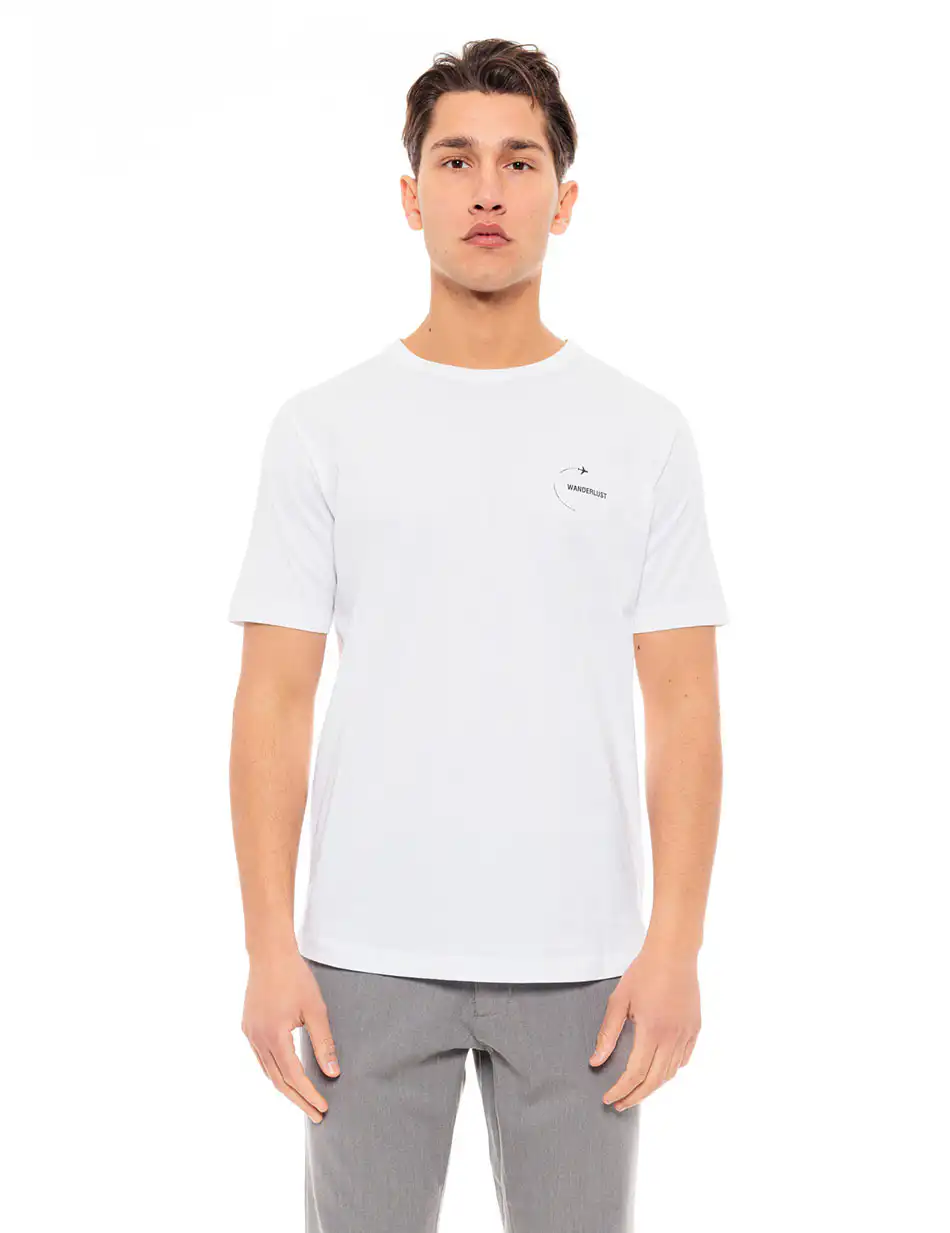 Biston fashion ανδρικό t-shirt 49-206-028 WHITE