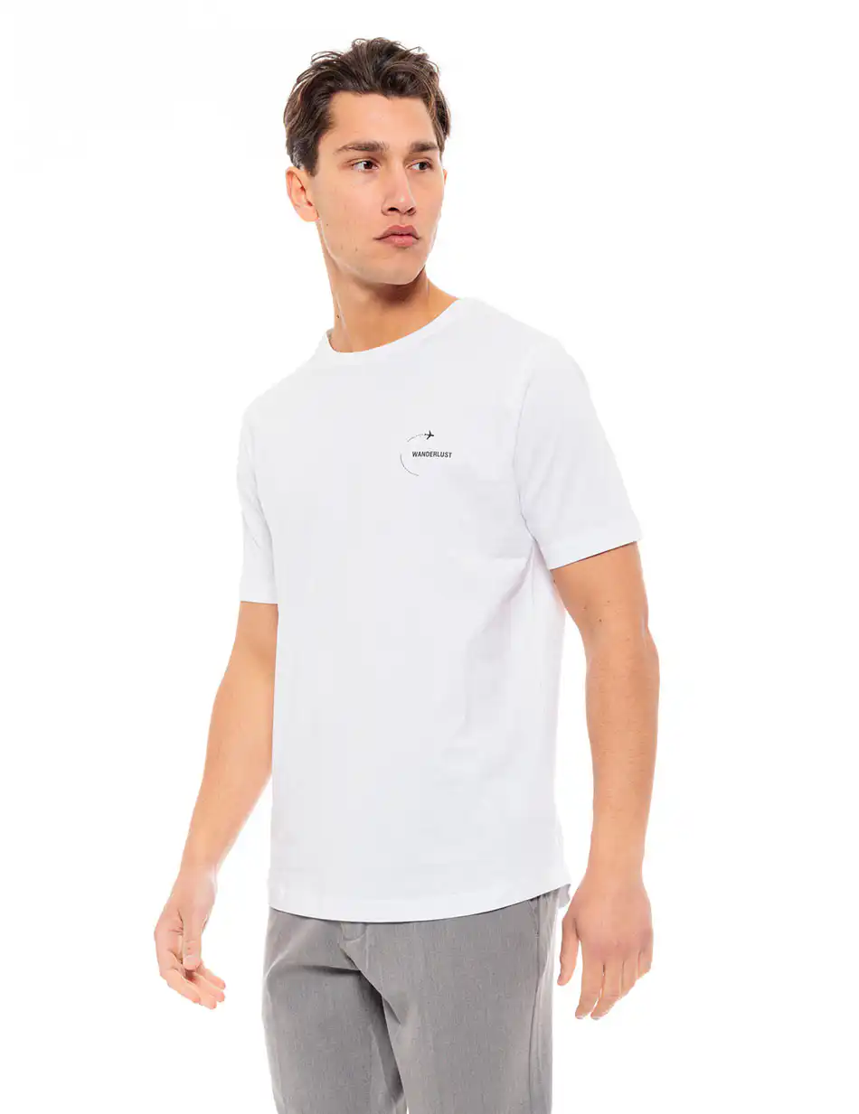 Biston fashion ανδρικό t-shirt 49-206-028 WHITE