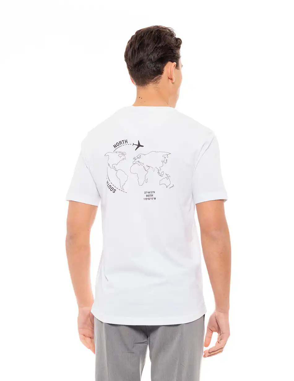 Biston fashion ανδρικό t-shirt 49-206-028 WHITE