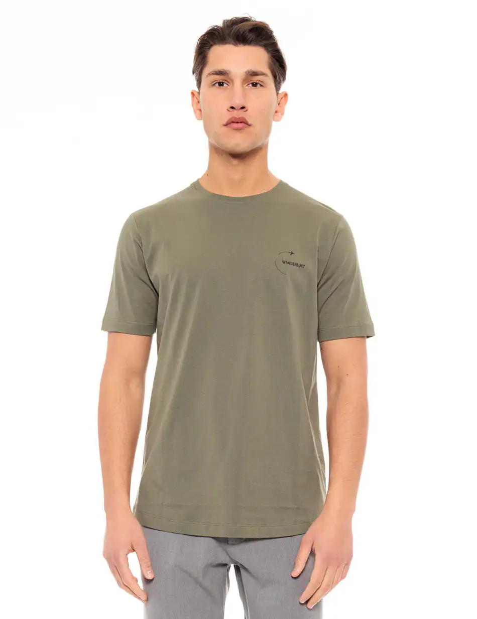 Biston fashion ανδρικό t-shirt 49-206-028 KHAKI