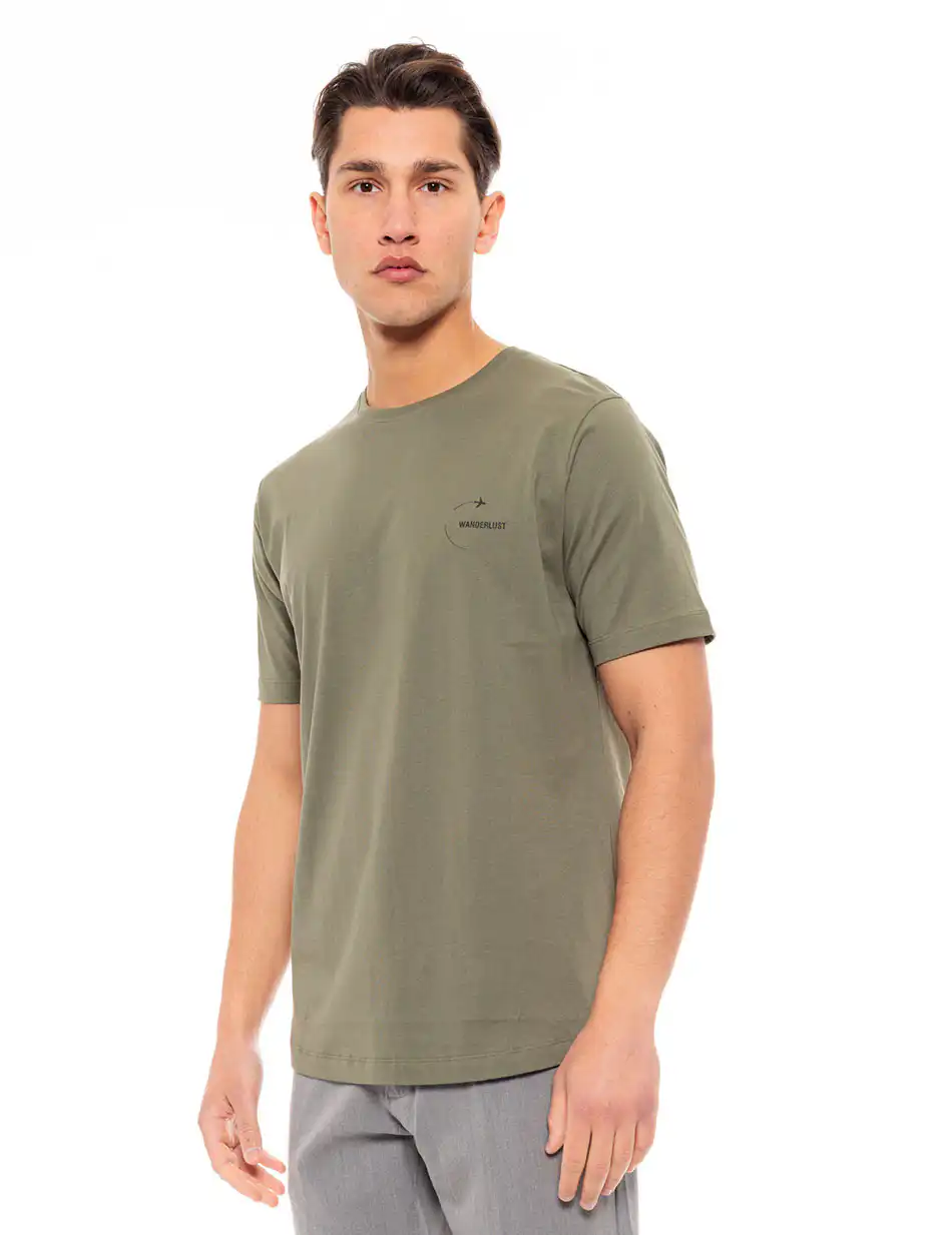 Biston fashion ανδρικό t-shirt 49-206-028 KHAKI