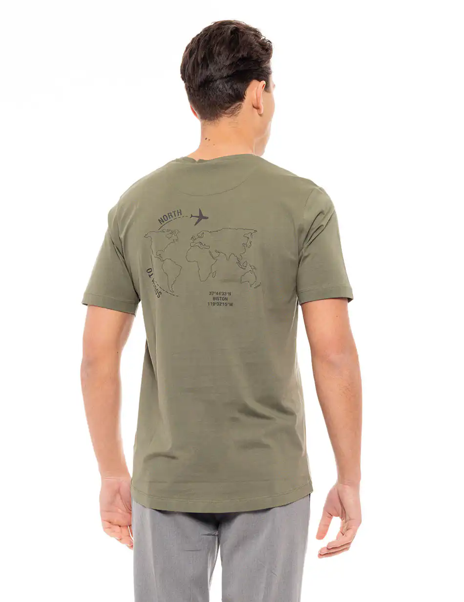 Biston fashion ανδρικό t-shirt 49-206-028 KHAKI
