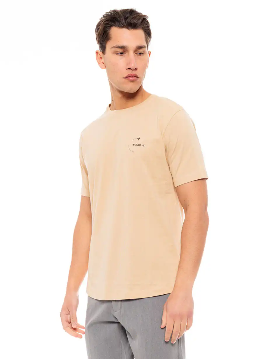 Biston fashion ανδρικό t-shirt 49-206-028 BEIGE