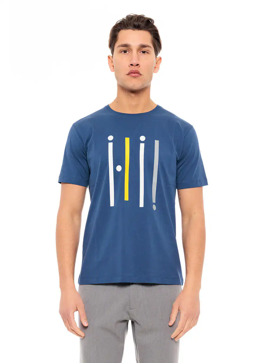 Biston fashion ανδρικό t-shirt 49-206-030 INDIGO