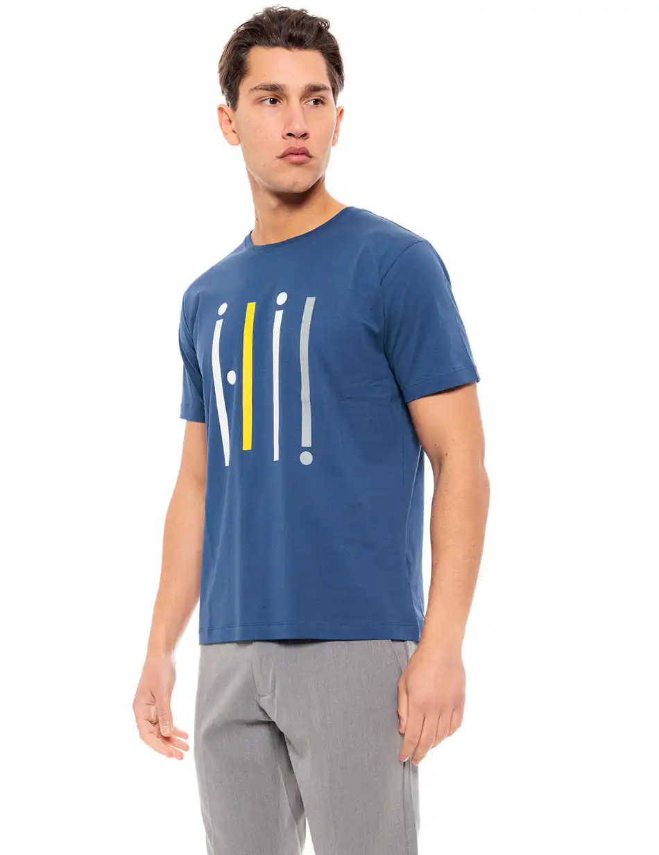 Biston fashion ανδρικό t-shirt 49-206-030 INDIGO
