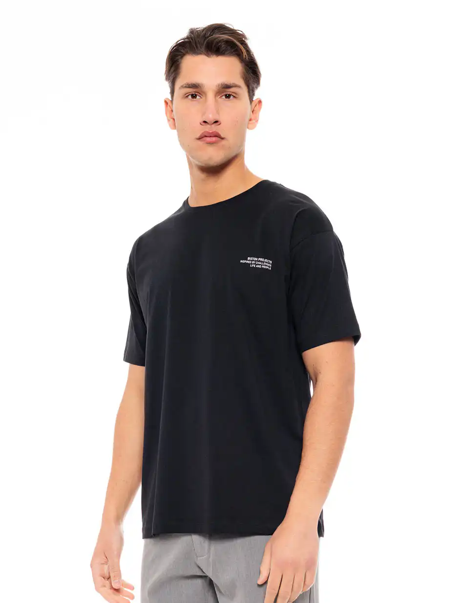 Biston fashion ανδρικό t-shirt 49-206-032 BLACK