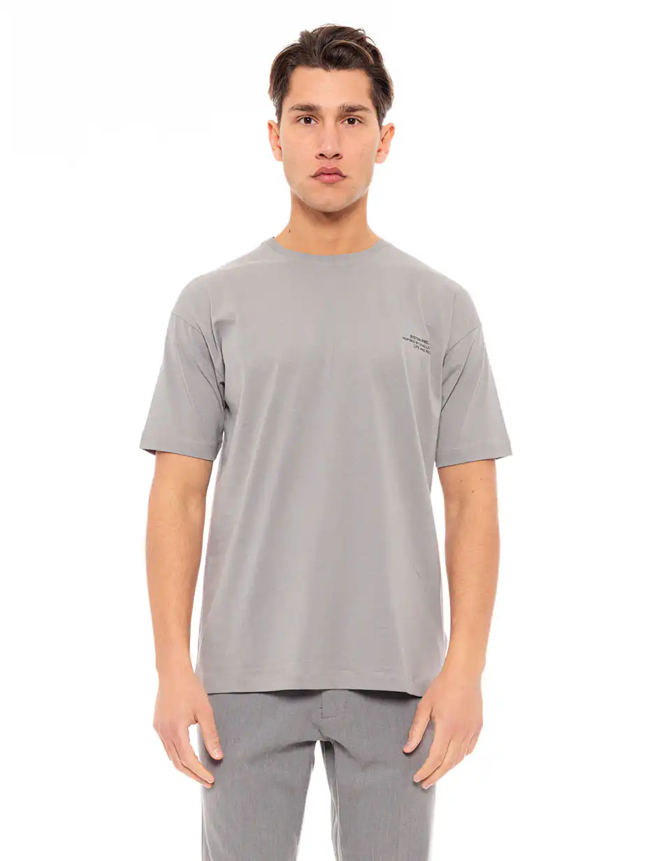 Biston fashion ανδρικό t-shirt 49-206-032 LT GREY