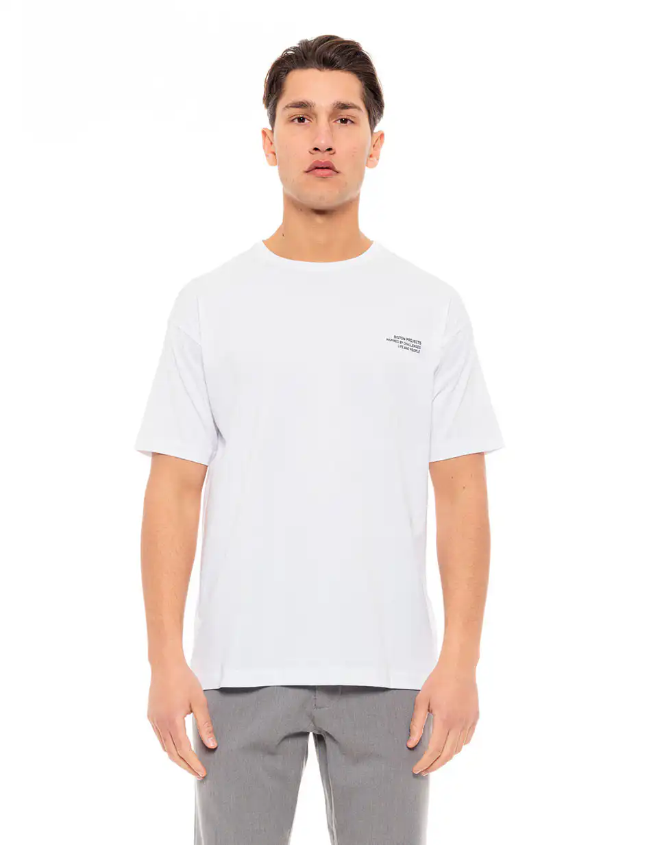 Biston fashion ανδρικό t-shirt 49-206-032 WHITE