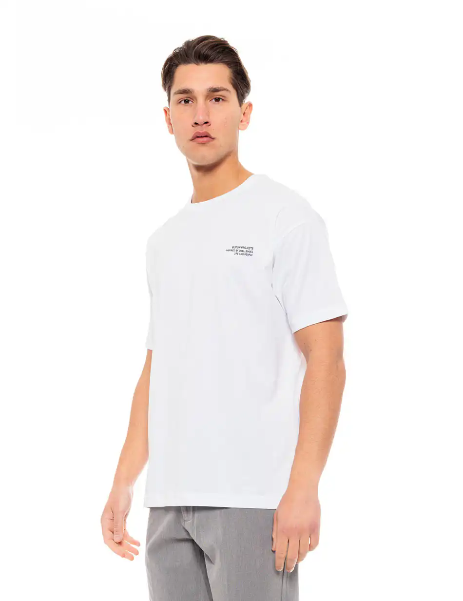 Biston fashion ανδρικό t-shirt 49-206-032 WHITE