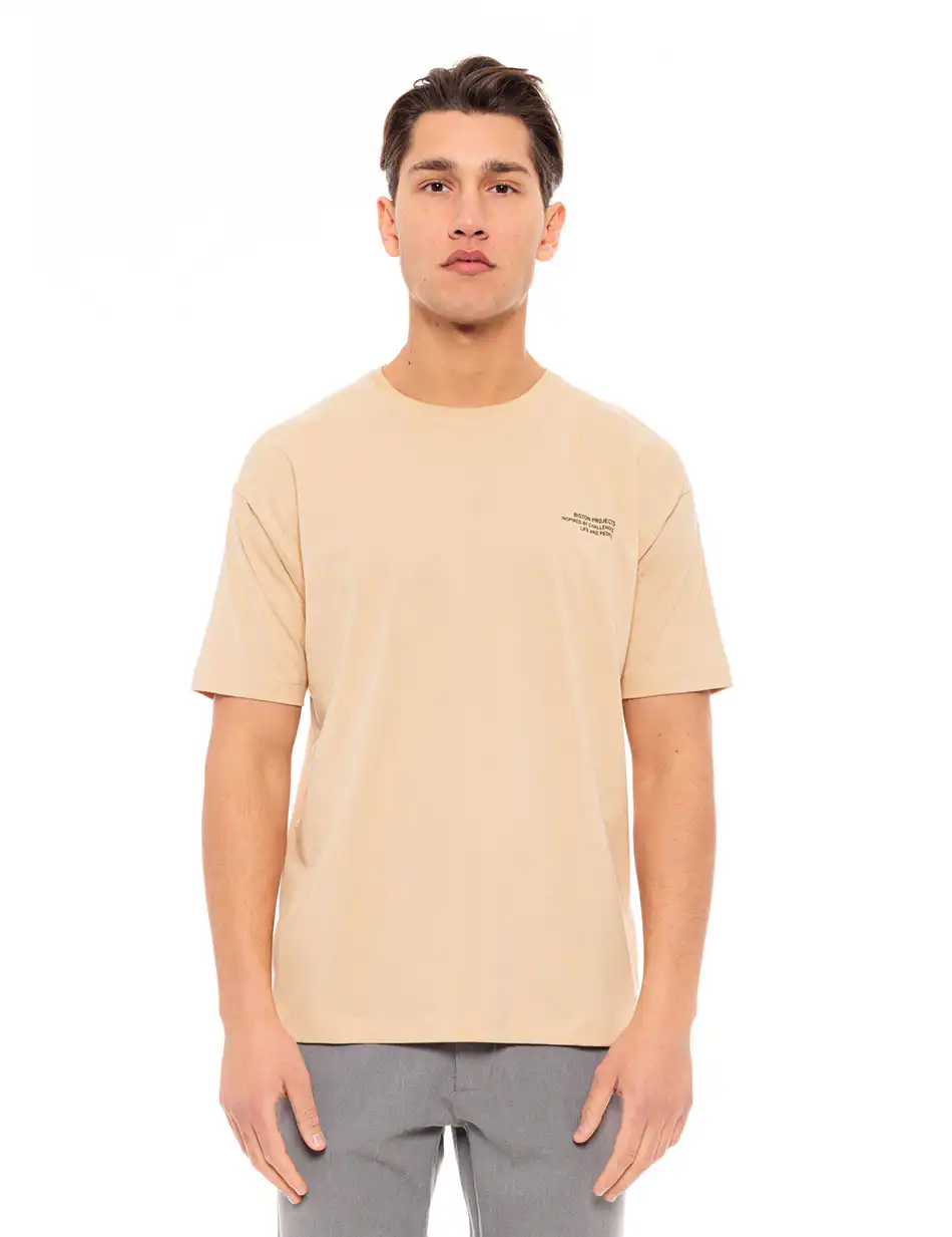 Biston fashion ανδρικό t-shirt 49-206-032 BEIGE