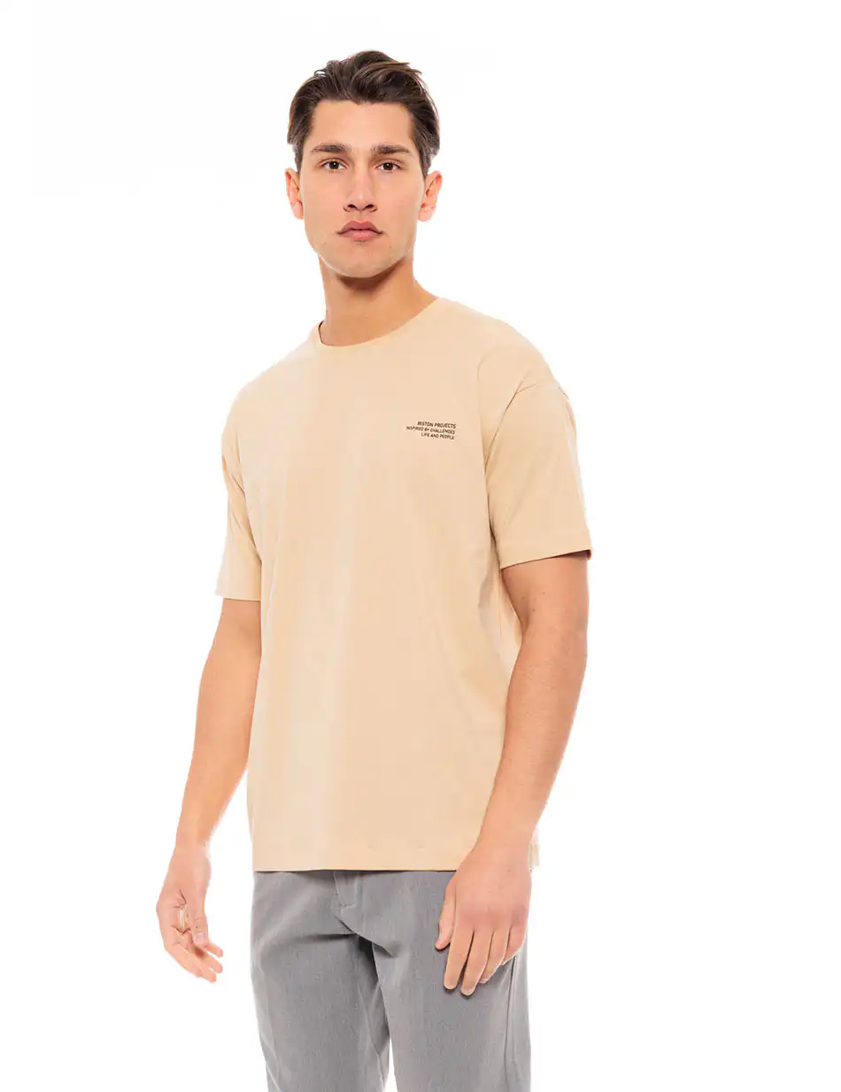 Biston fashion ανδρικό t-shirt 49-206-032 BEIGE