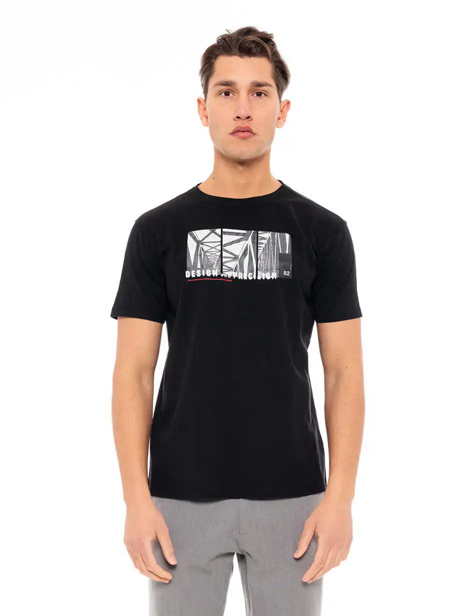 Biston fashion ανδρικό t-shirt 49-206-067 BLACK