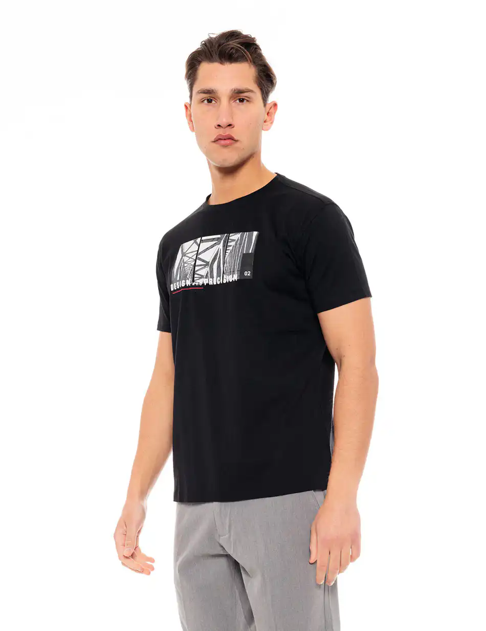 Biston fashion ανδρικό t-shirt 49-206-067 BLACK