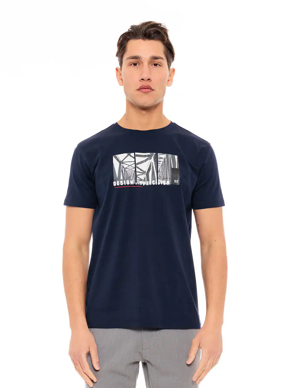 Biston fashion ανδρικό t-shirt 49-206-067 NAVY