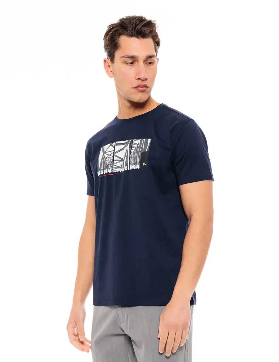 Biston fashion ανδρικό t-shirt 49-206-067 NAVY