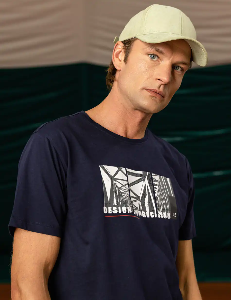 Biston fashion ανδρικό t-shirt 49-206-067 NAVY