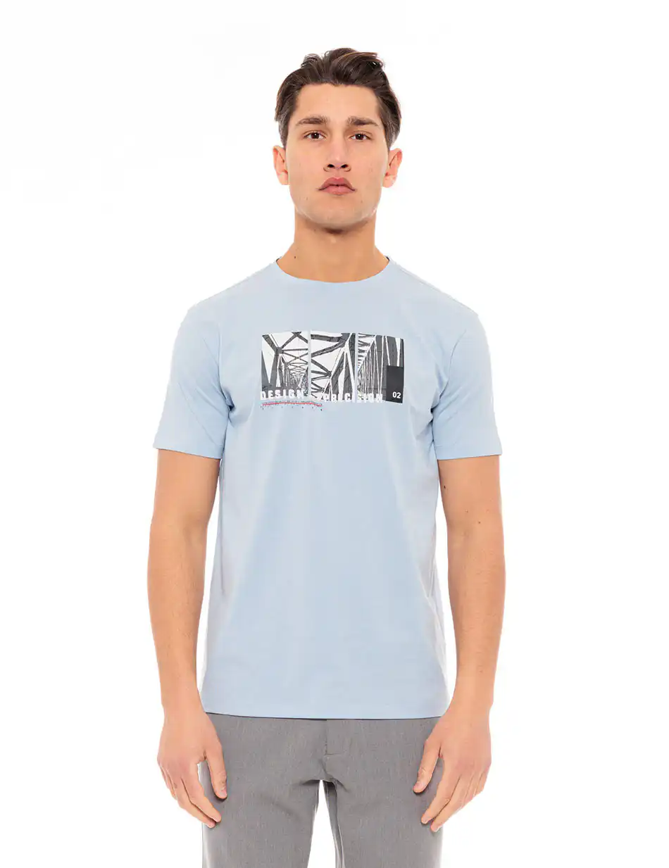 Biston fashion ανδρικό t-shirt 49-206-067 SKY BLUE