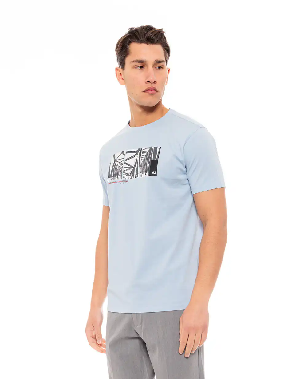Biston fashion ανδρικό t-shirt 49-206-067 SKY BLUE