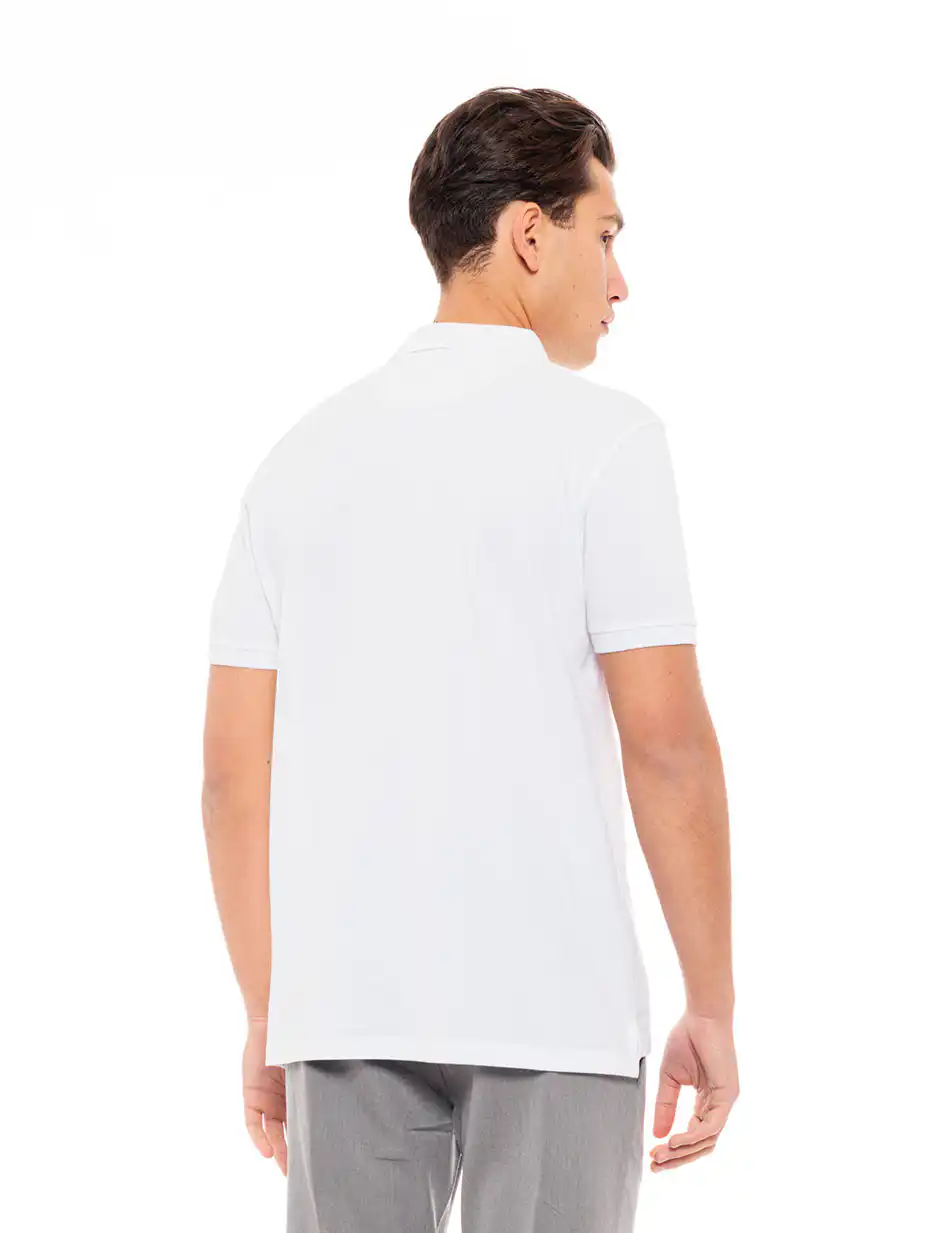 Biston fashion ανδρικό polo 49-206-073 WHITE
