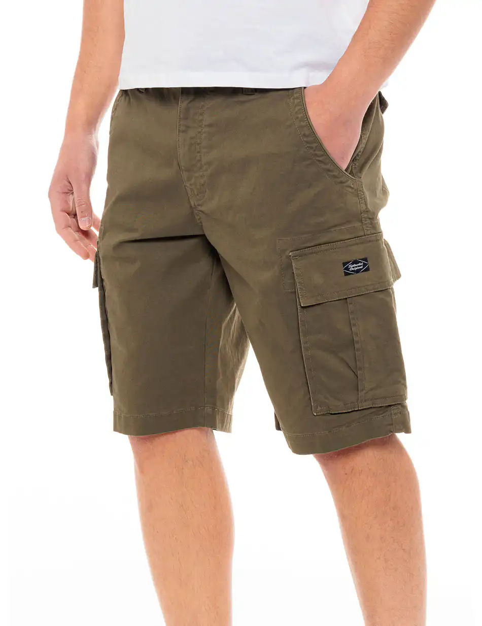 Splendid fashion ανδρική cargo βερμούδα 49-221-010 OLIVE