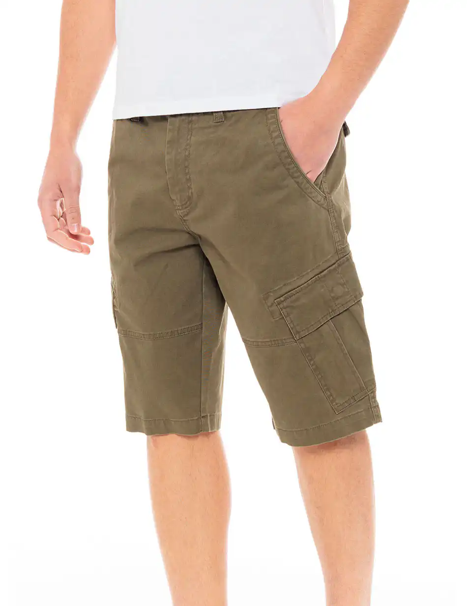 Biston fashion ανδρική cargo βερμούδα 49-221-011 OLIVE
