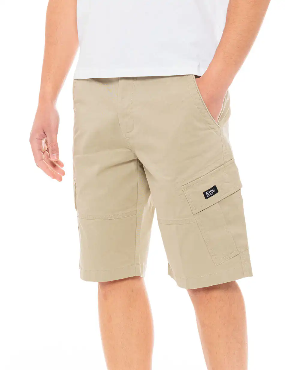 Biston fashion ανδρική cargo βερμούδα 49-221-011 BEIGE