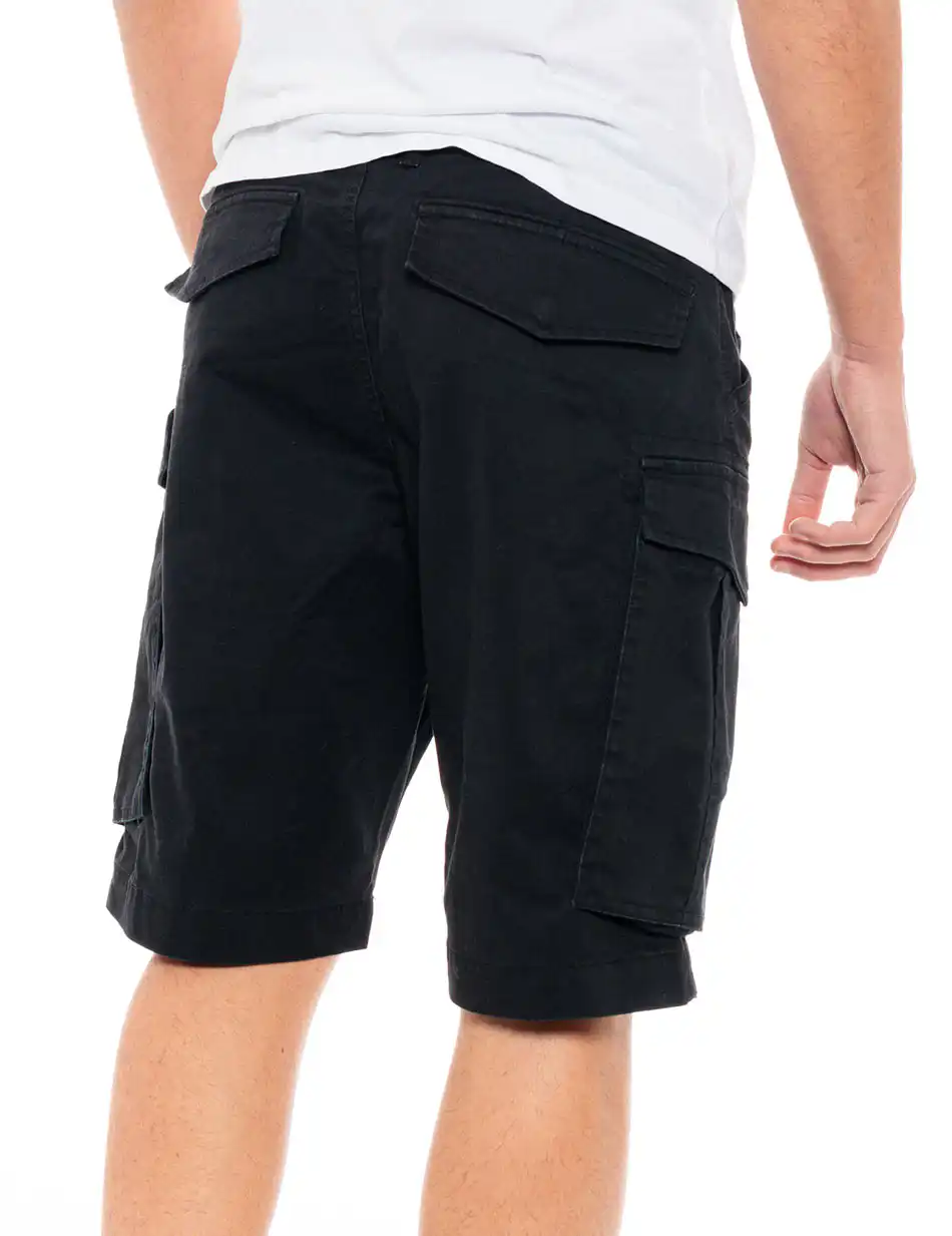 Biston fashion ανδρική cargo βερμούδα 49-221-013 BLACK