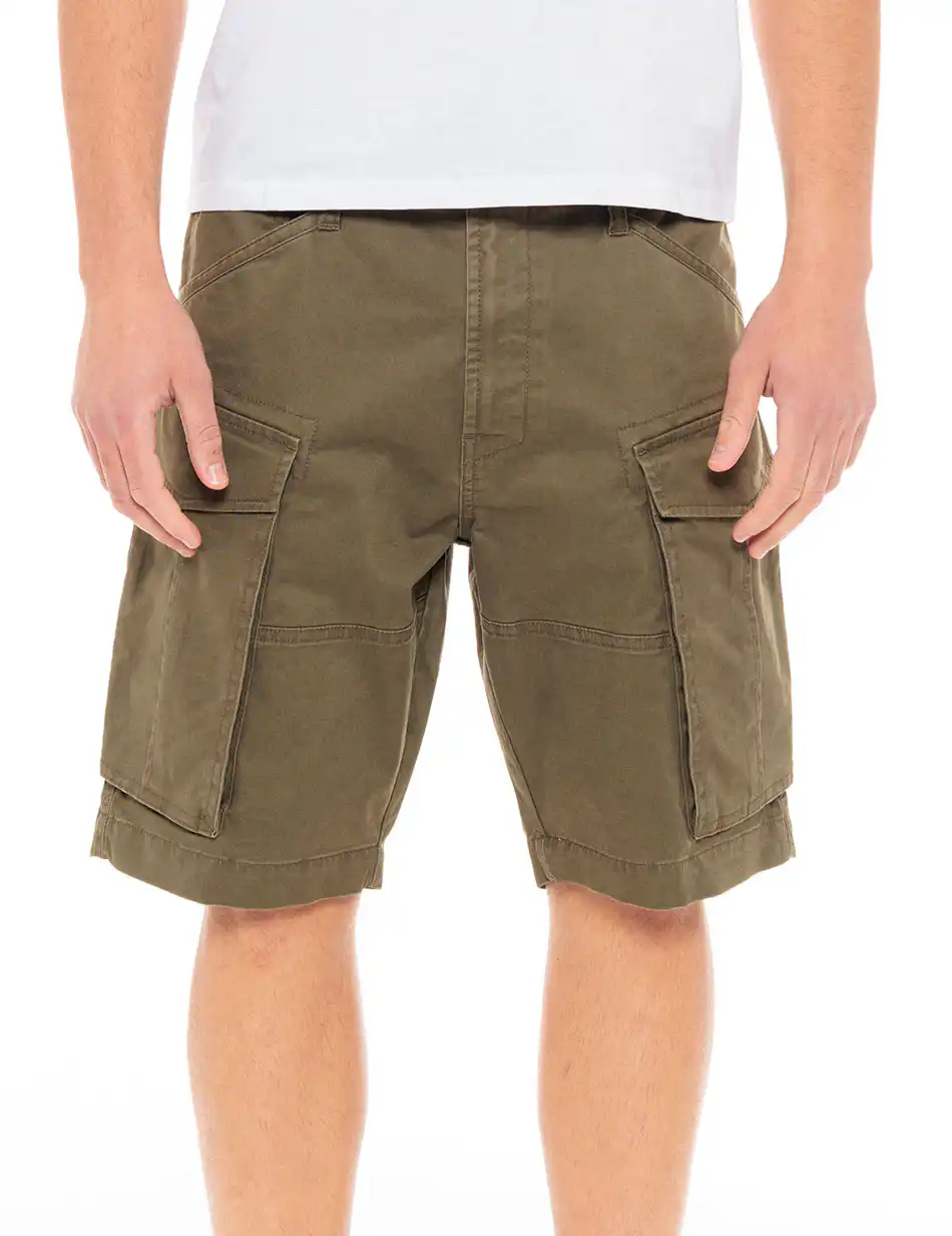 Biston fashion ανδρική cargo βερμούδα 49-221-013 OLIVE