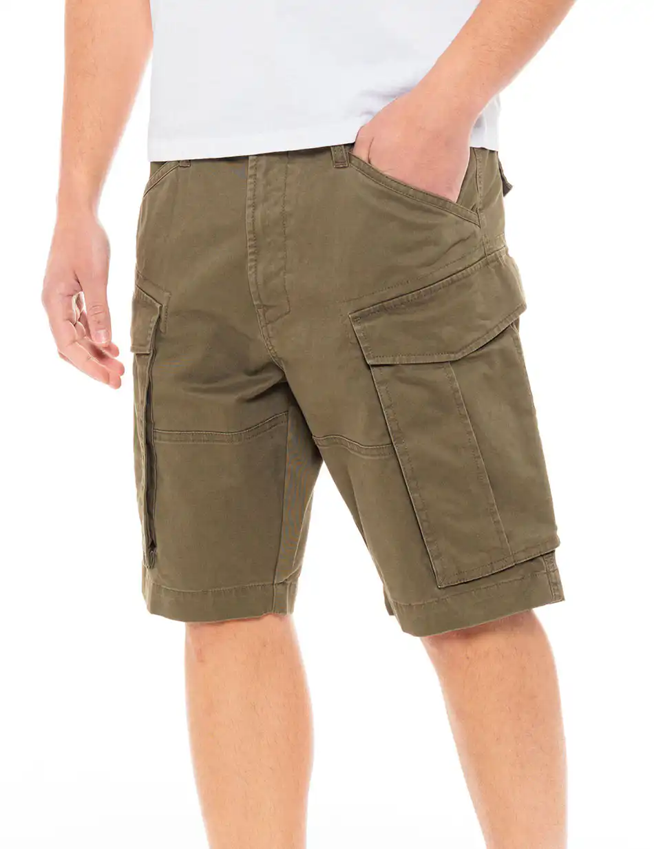 Biston fashion ανδρική cargo βερμούδα 49-221-013 OLIVE