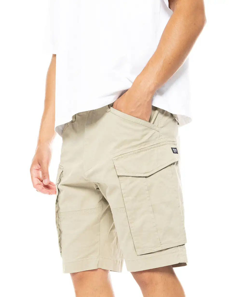 Biston fashion ανδρική cargo βερμούδα 49-221-013 BEIGE