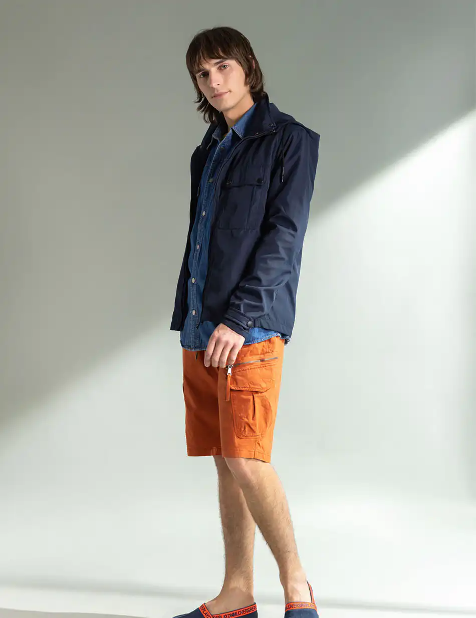 Splendid fashion ανδρική cargo βερμούδα 49-221-016 PAPRIKA