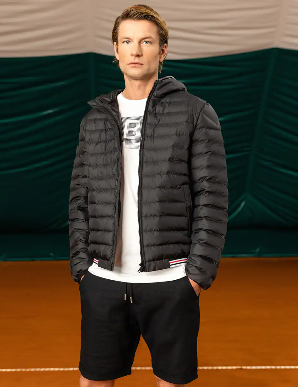 Biston fashion ανδρική λινή chinos βερμούδα 49-221-017 BLACK