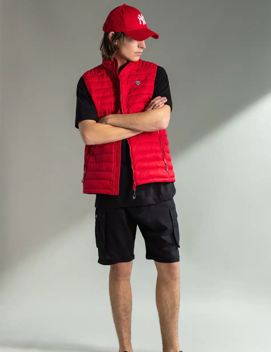 Splendid fashion ανδρική λινή cargo βερμούδα 49-221-018 BLACK