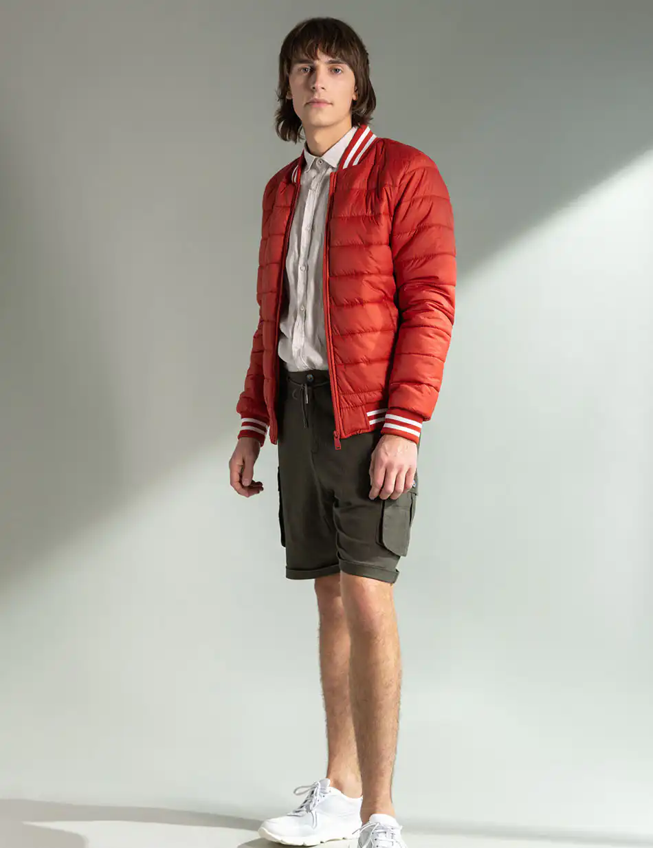 Splendid fashion ανδρική λινή cargo βερμούδα 49-221-018 DK GREEN