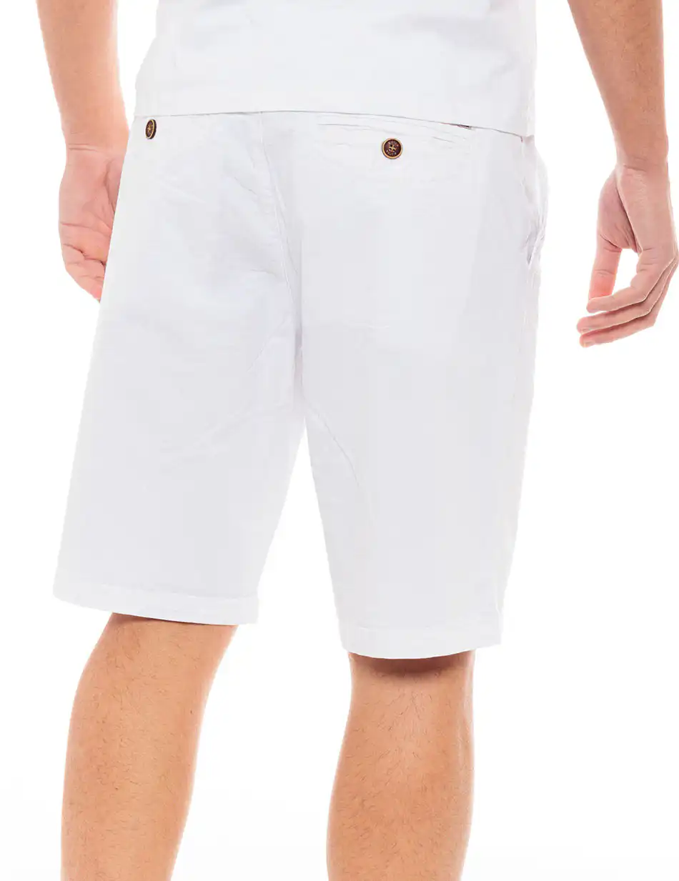 Biston fashion ανδρική chinos βερμούδα 49-221-019 WHITE