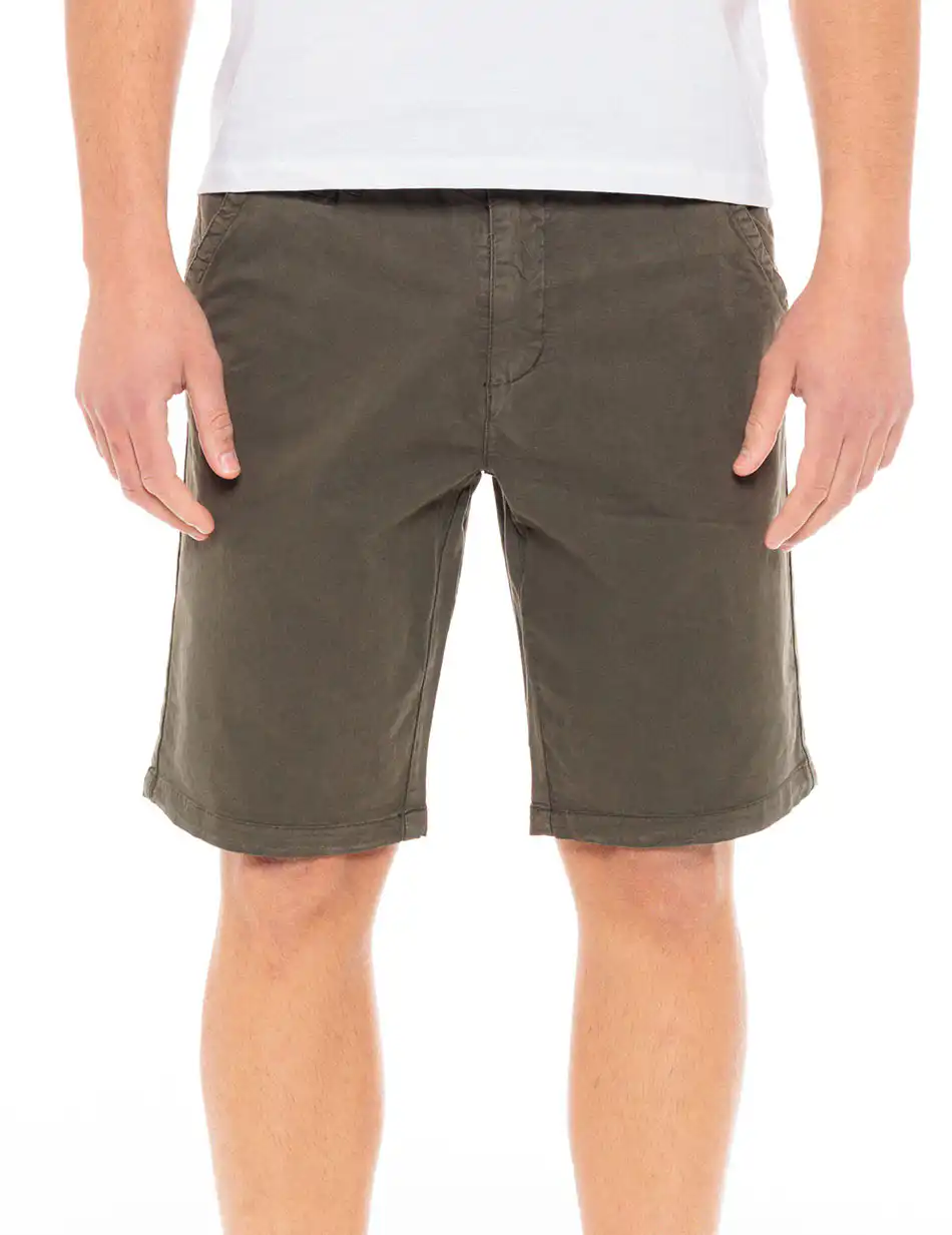 Biston fashion ανδρική chinos βερμούδα 49-221-019 KHAKI