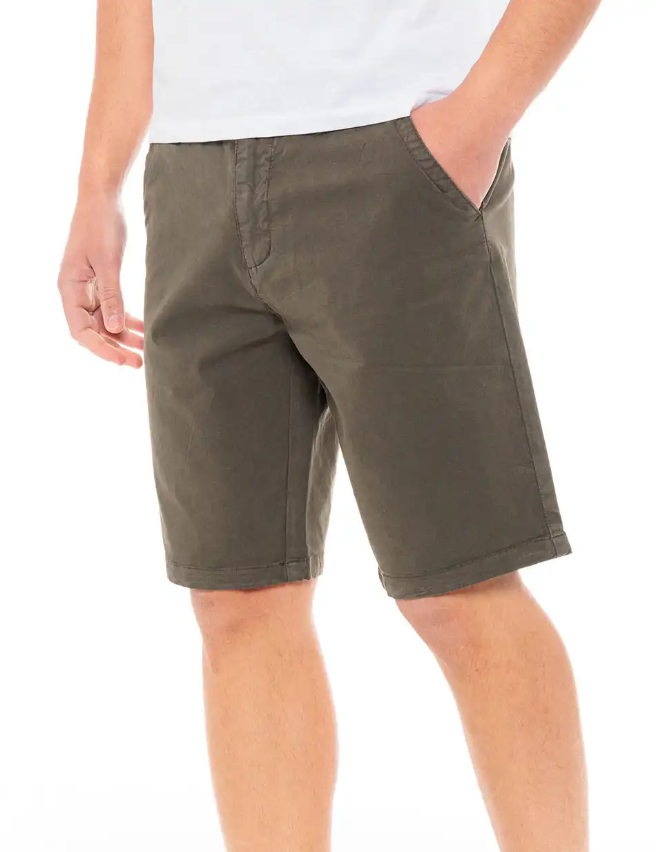 Biston fashion ανδρική chinos βερμούδα 49-221-019 KHAKI