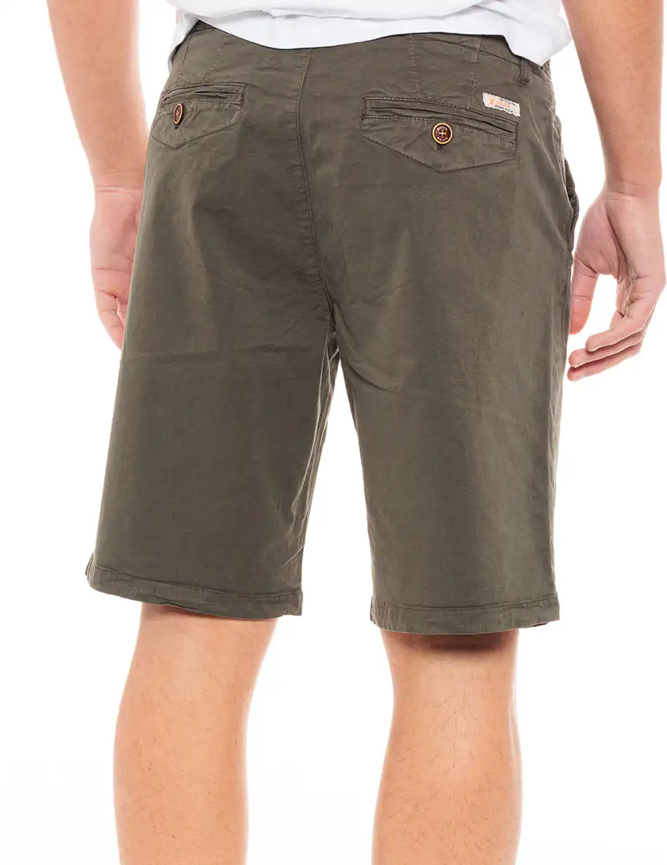 Biston fashion ανδρική chinos βερμούδα 49-221-019 KHAKI