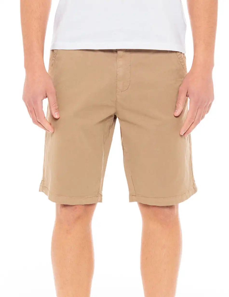 Biston fashion ανδρική chinos βερμούδα 49-221-019 BEIGE