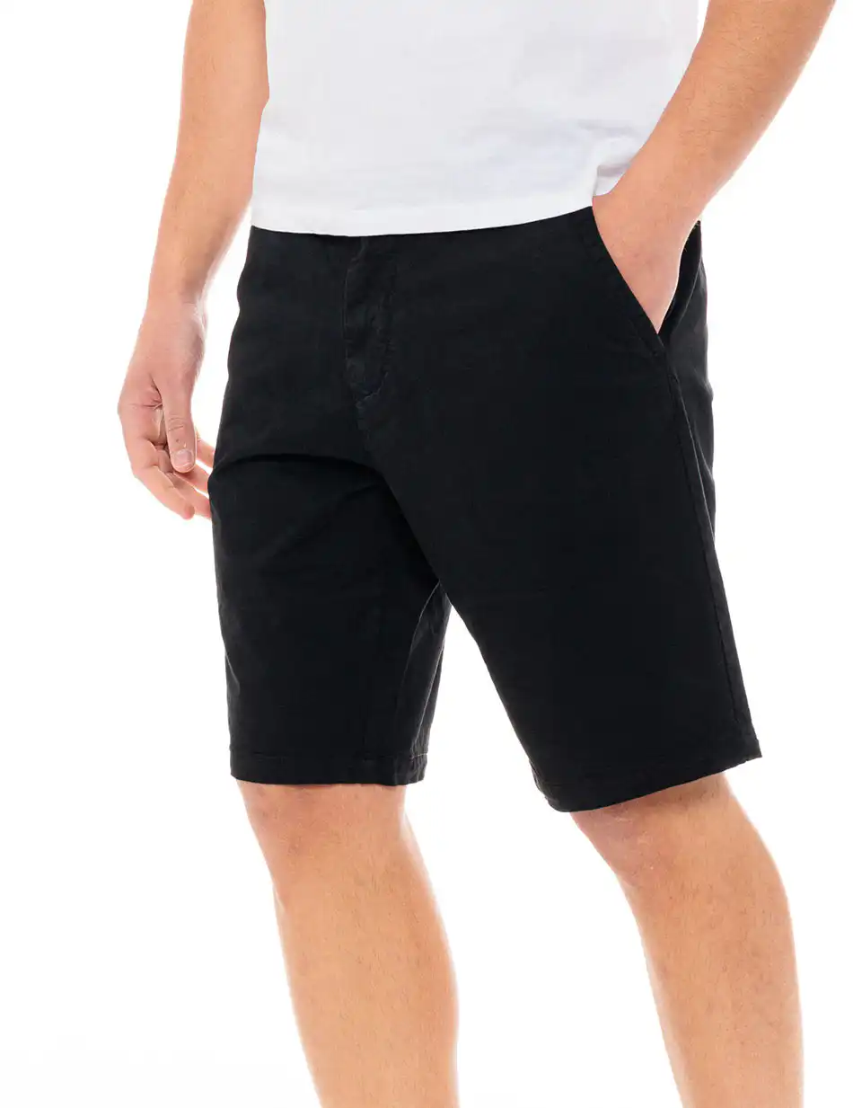 Splendid fashion ανδρική chinos βερμούδα 49-221-020 BLACK